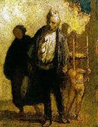 Honore Daumier Wandering Saltimbanques Germany oil painting artist